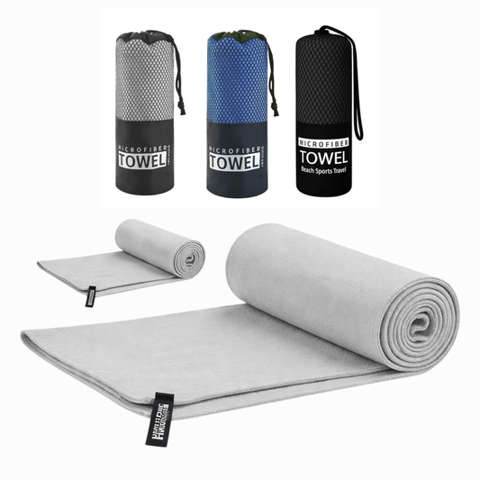 Pack 2 Toallas Microfibra Viaje Deportiva Secado Rapido