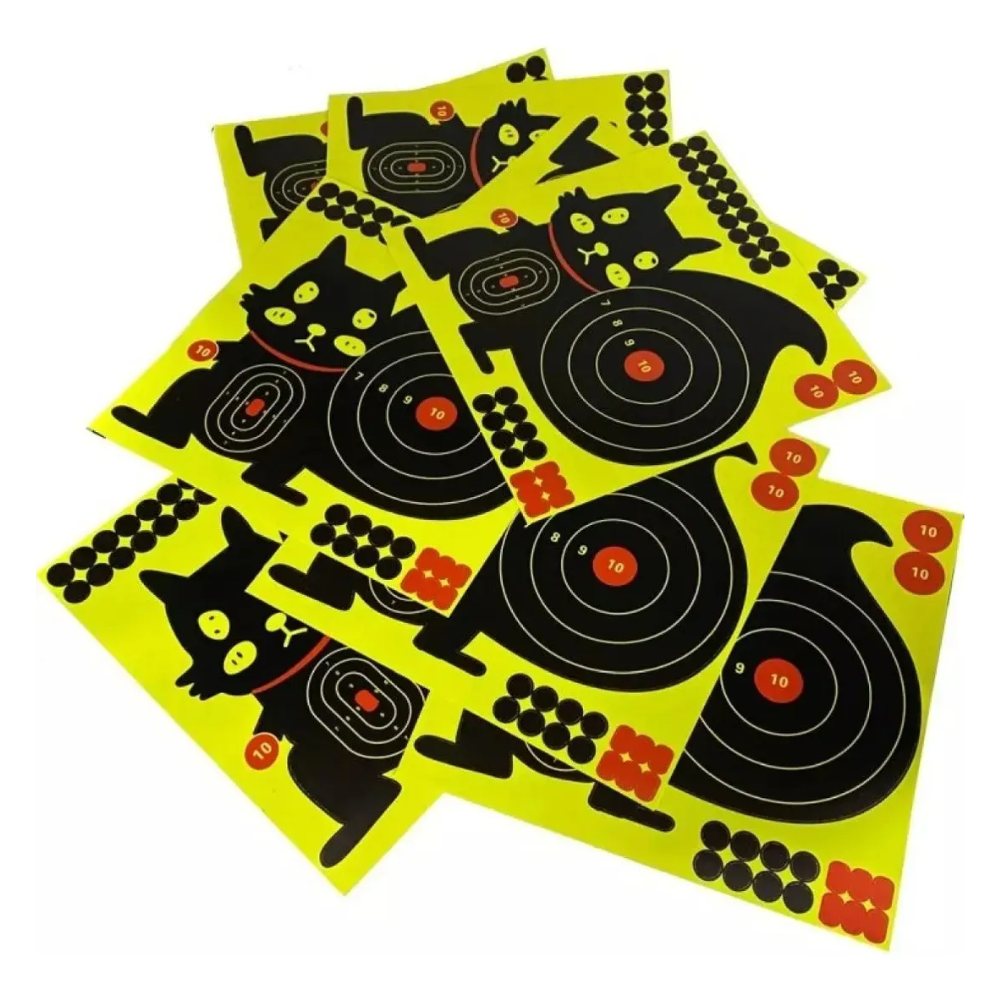 X10 Target Adhesivo Rifle Aire Diana Silueta Rifle De Poston