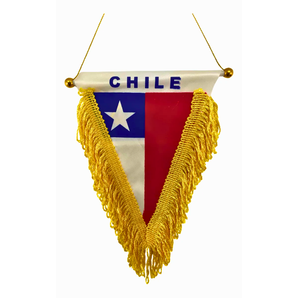 Banderas Chile Colgante Ventosa Fiestas Patrias 16x20