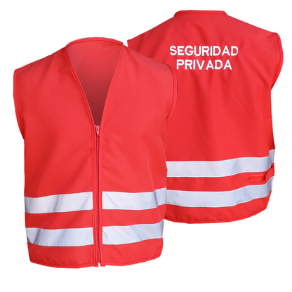Chaleco Seguridad Privada Chaleco Reflectante Rojo Chaleco