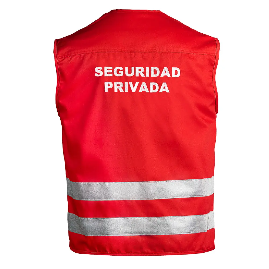 Chaleco Seguridad Privada Chaleco Reflectante Rojo Chaleco