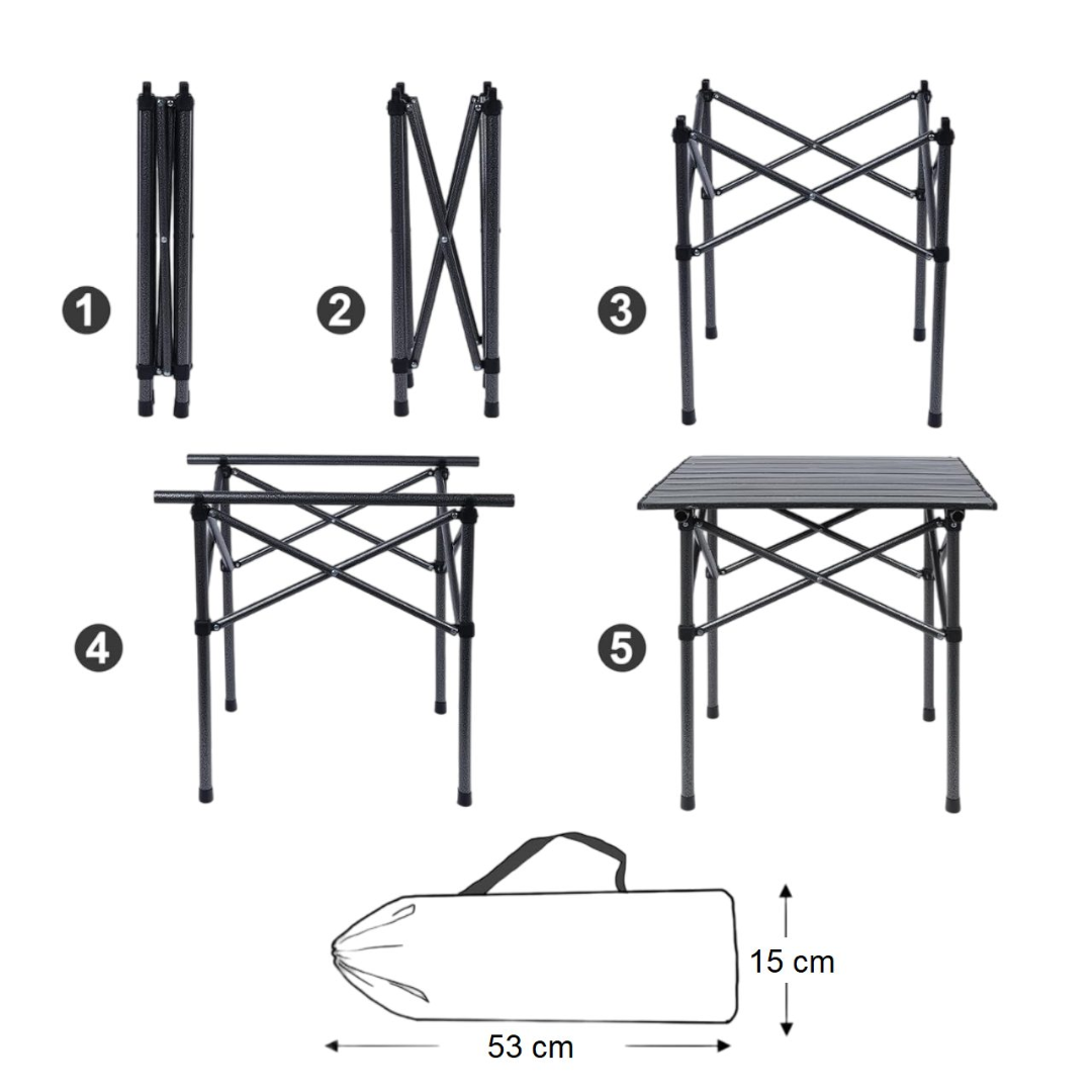 Mesa Plegable Camping Mesa Portatil Mesas Para Acampar 53x50