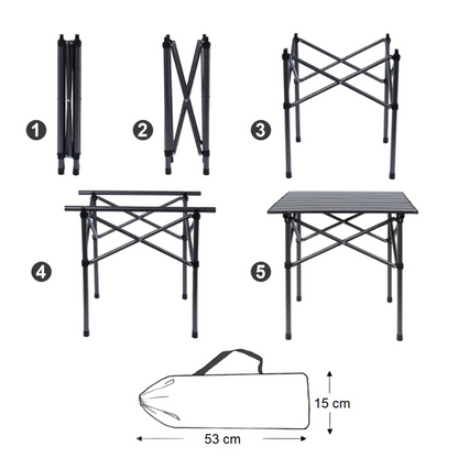 Mesa Plegable Camping Mesa Portatil Mesas Para Acampar 53x50