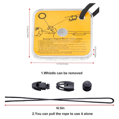 Accesorio Supervivencia Espejo Accesorio Camping Con Silbato