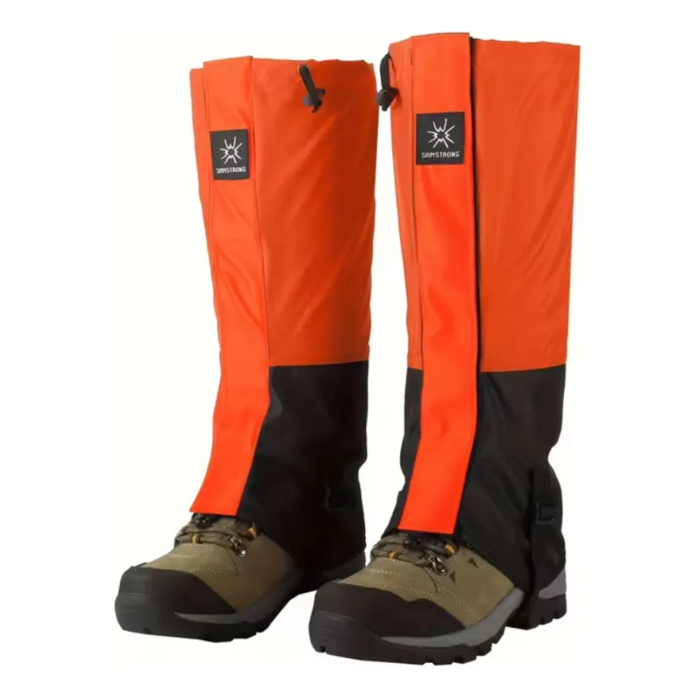 Par De Polainas Impermeables Profesionales Para La Nieve Naranja Y Negro