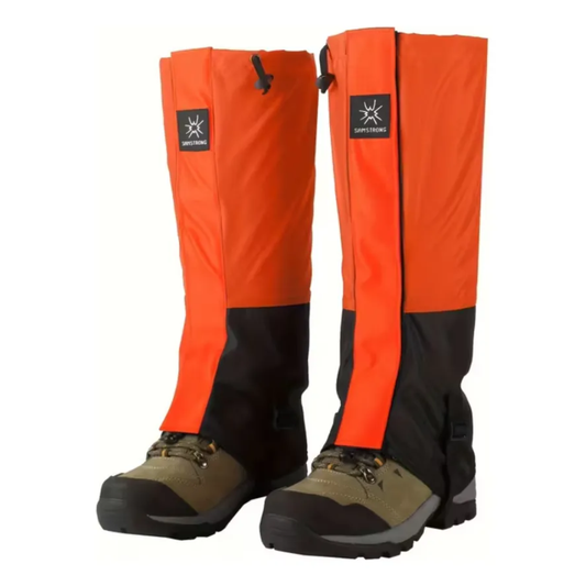 Par De Polainas Impermeables Profesionales Para La Nieve Naranja Y Negro