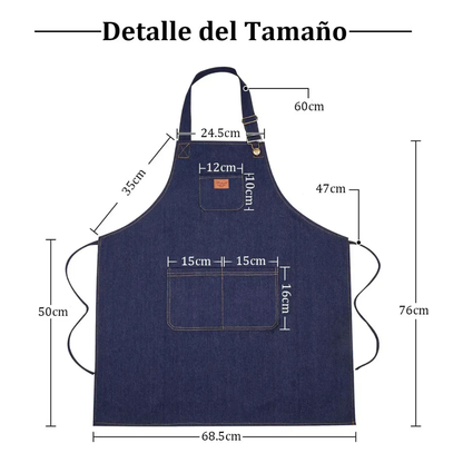 Pechera Delantal Cocina Completo Delantal Jeans Cocina