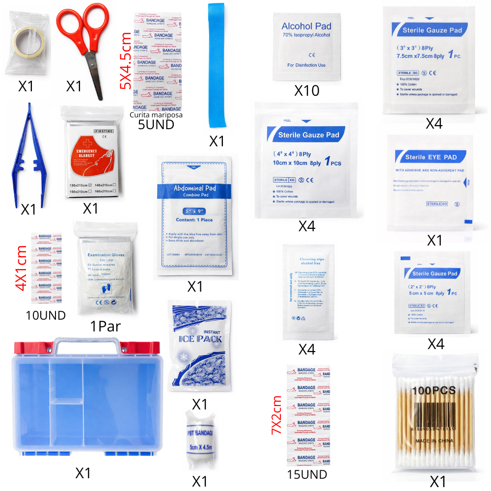 Botiquin Primeros Auxilios Botiquin Maleta Kit 68 Piezas
