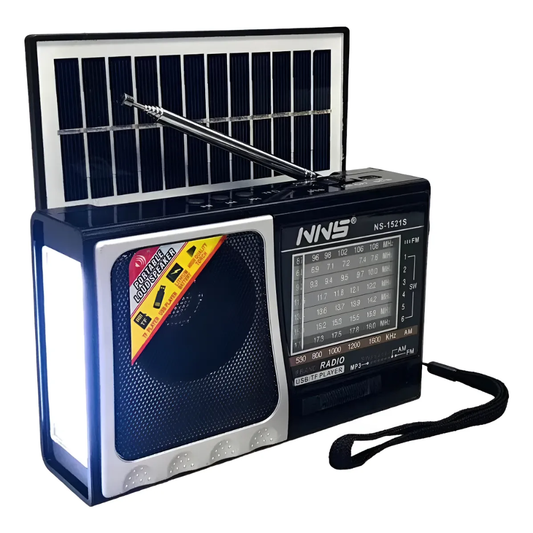Radio Portatil Solar Linterna 8 Bandas Hifi Sd Usb Bluetooth