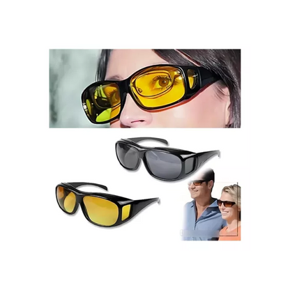 2 Lentes Gafas De Sol Hd Vision Dia / Noche