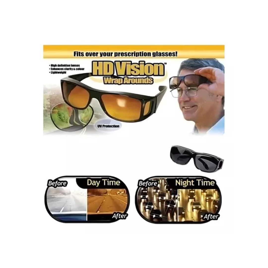 2 Lentes Gafas De Sol Hd Vision Dia / Noche
