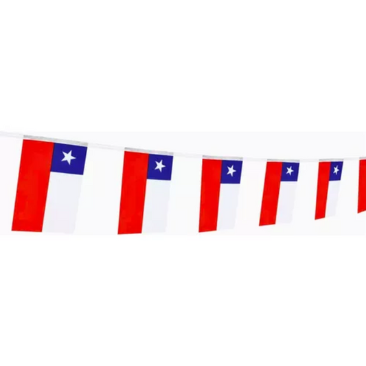 Banderines Decorativo Guirnalda Chile Tela Fechas Patria 3.2
