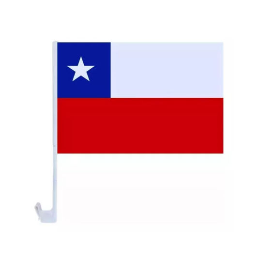 Bandera Chile Para Auto Bandera Chile Ventana Fechas Patrias 30x35cm