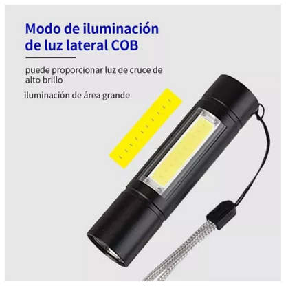 Linterna Mini Camping Linterna Recargable Usb Tactica
