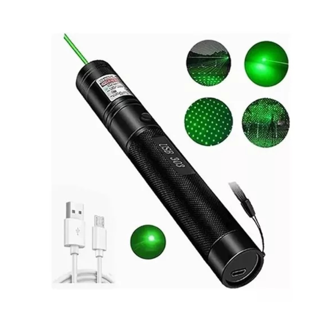 Puntero Laser Verde Recargable Muy Potente