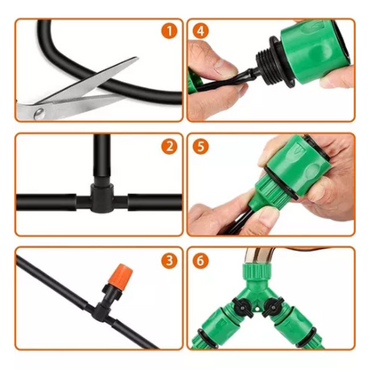 Kit De Riego Sistema Automático Por Goteo 40m 158 Piezas Variación Multicolor