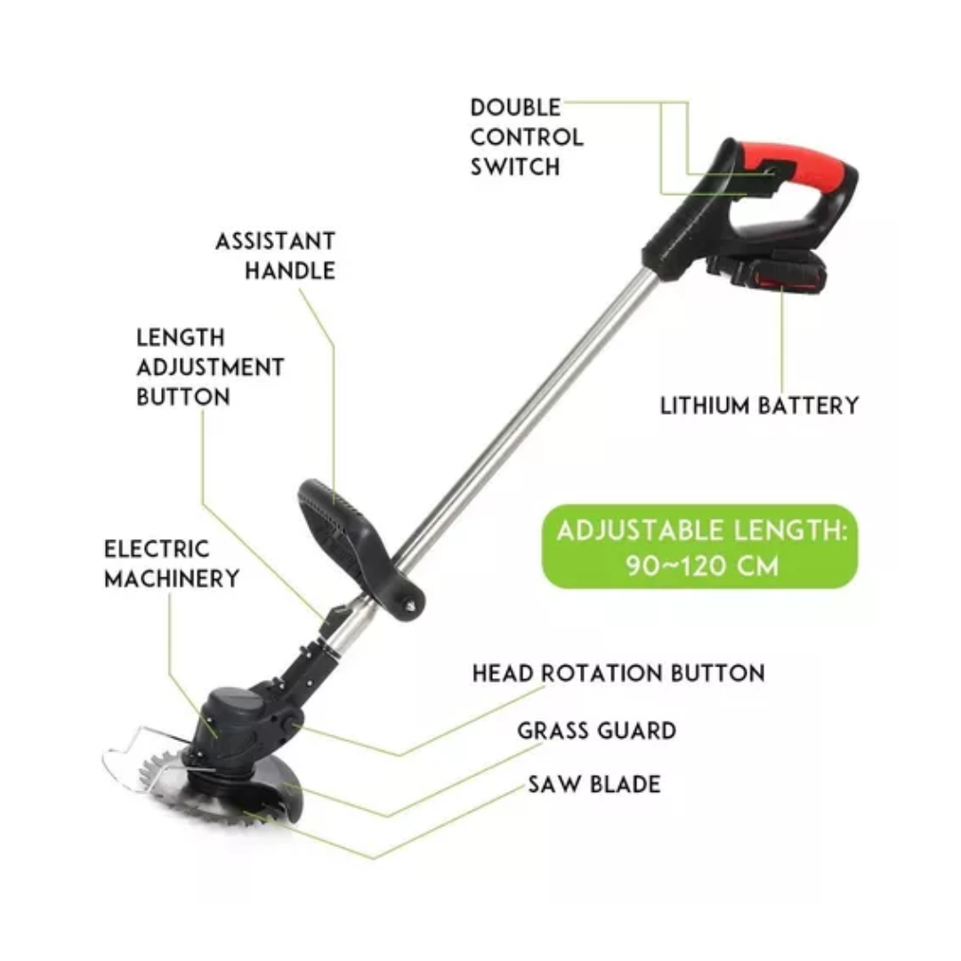 Cortadora Pasto Inalambrica Portatil Maquina Cortar Cesped