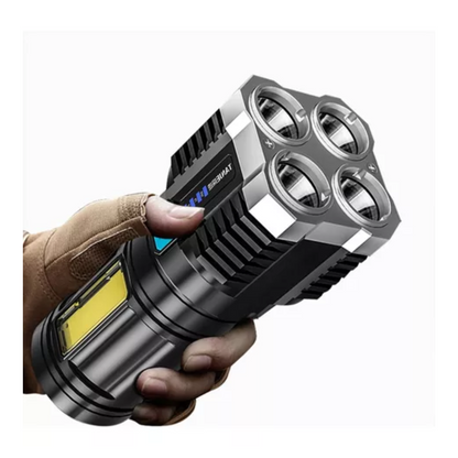 Linterna Led Usb Recargable Foco Camping 4 Focos Cob Led
