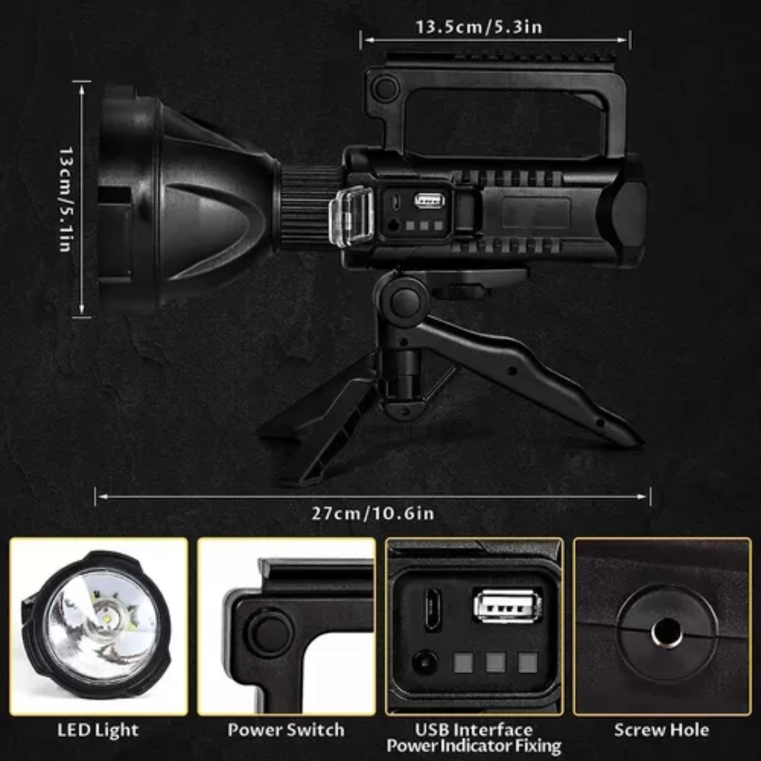 Linternas Led Potentes Recargables Usb Linterna Con Tripode