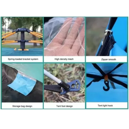 Carpa 4 Estaciones 3 Persona Carpas Para Acampar Automatica