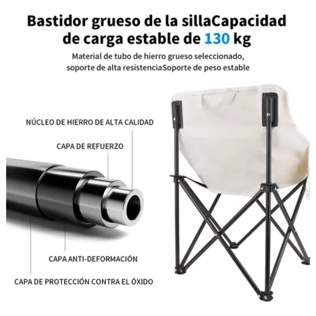 Silla Plegable Playa Silla Camping Silla Portatil 65x47x47cm.
