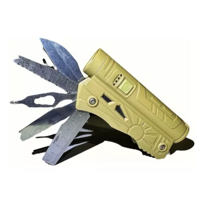 Linterna Recargable Cortaplumas Multiuso Navaja Camping