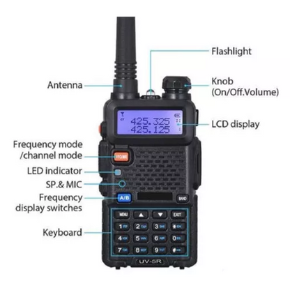 Walkie Talkie Radio Transmisor Woki Toki Radio Baofeng Uv5r