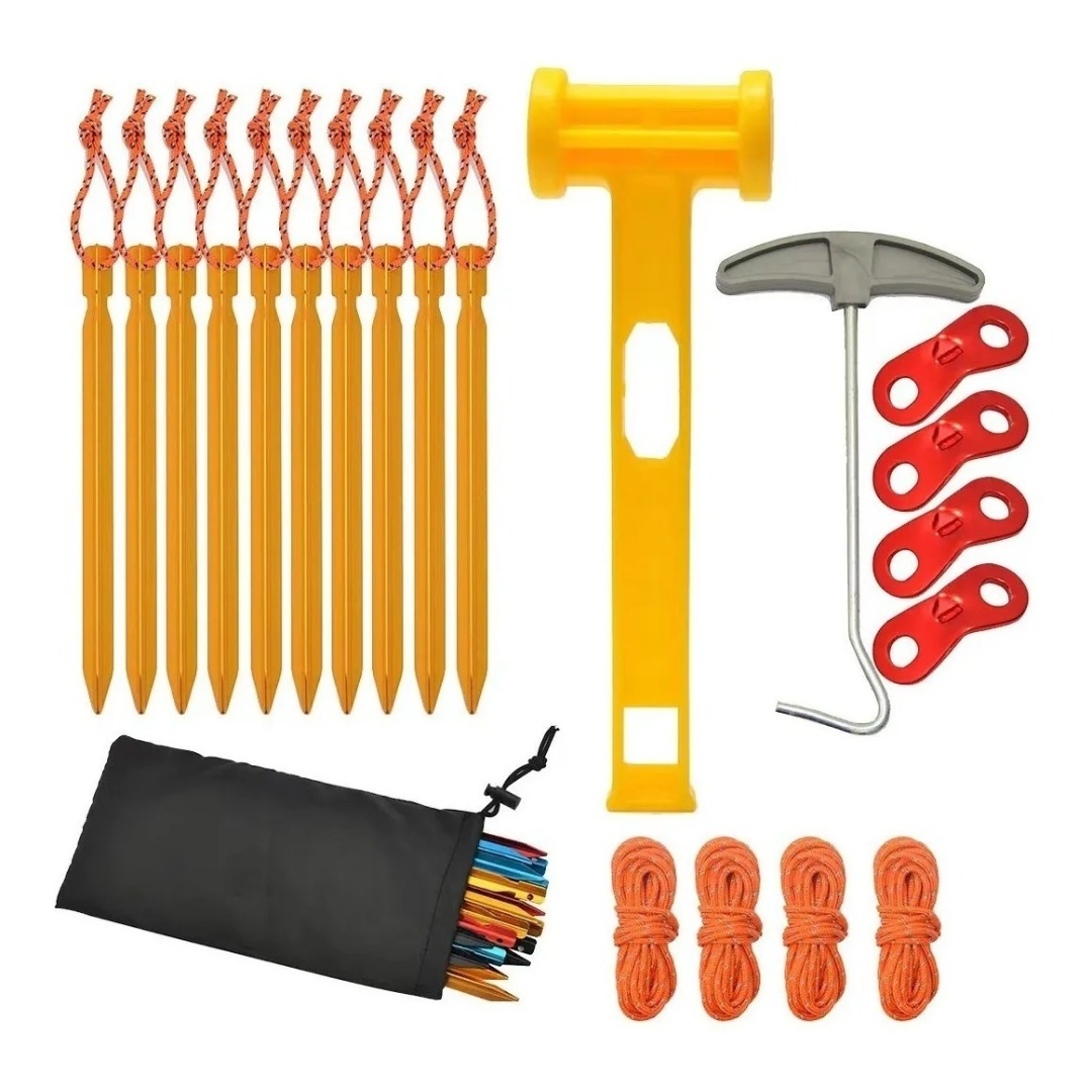 Set De Estacas Y Cuerdas Para Carpa Estacas Camping