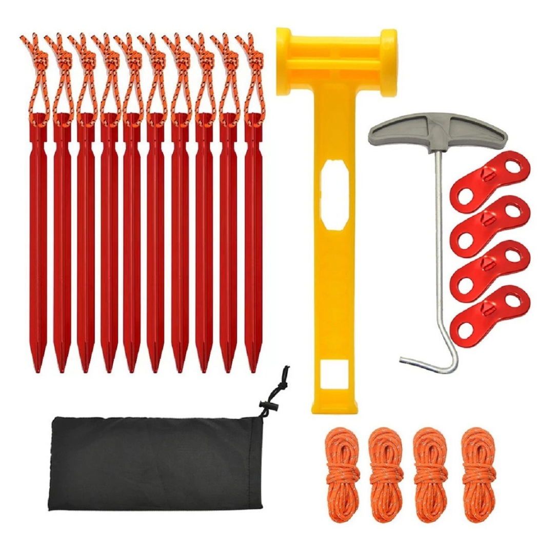 Set De Estacas Y Cuerdas Para Carpa Estacas Camping