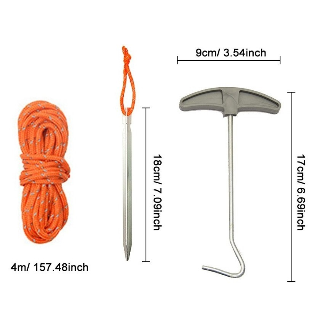 Set De Estacas Y Cuerdas Para Carpa Estacas Camping