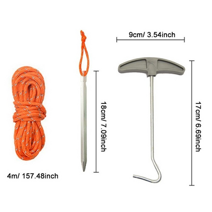 Set De Estacas Y Cuerdas Para Carpa Estacas Camping
