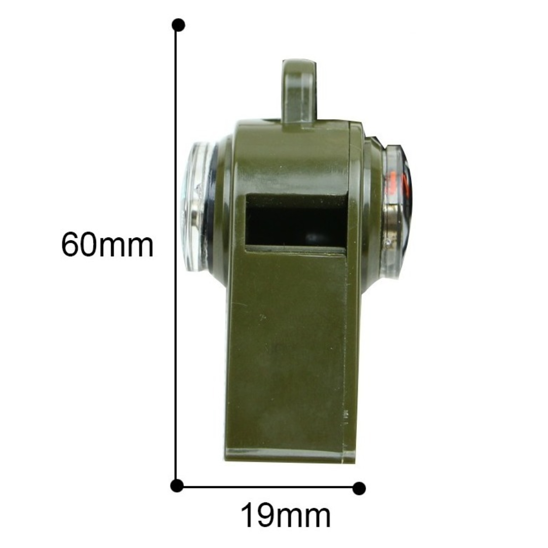 Silbato Supervivencia Brujula Militar Temperatura 3en1