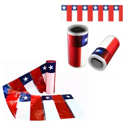 Guirnalda Bandera Chilena Decorativa Plástica Rollo 100mts