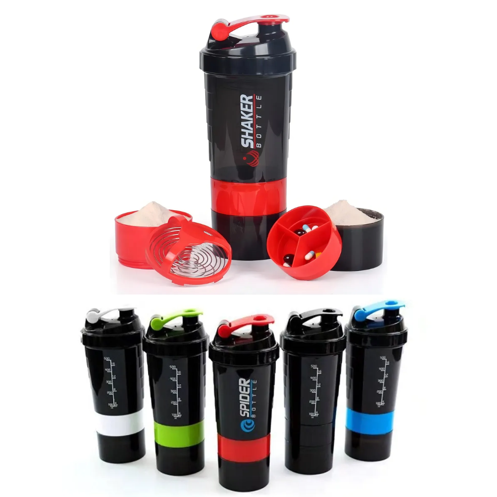 Vaso Proteina Botella Shaker Para Batido Botella Gym 3 En 1