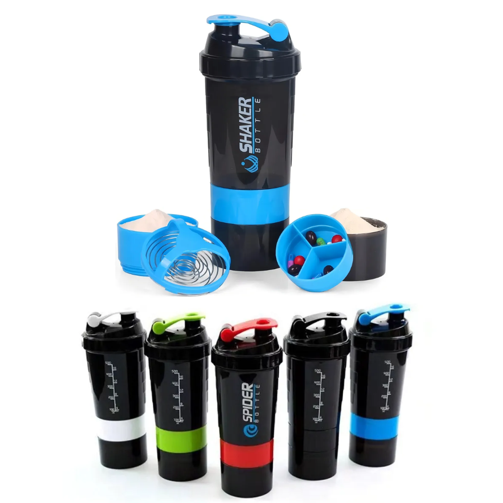 Vaso Proteina Botella Shaker Para Batido Botella Gym 3 En 1