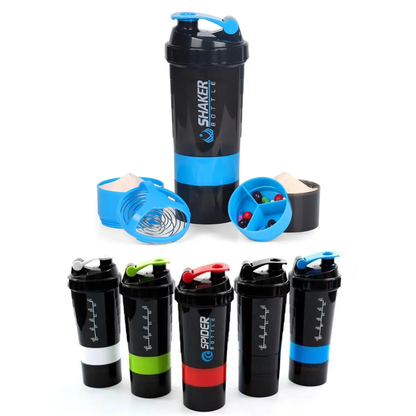 Vaso Proteina Botella Shaker Para Batido Botella Gym 3 En 1