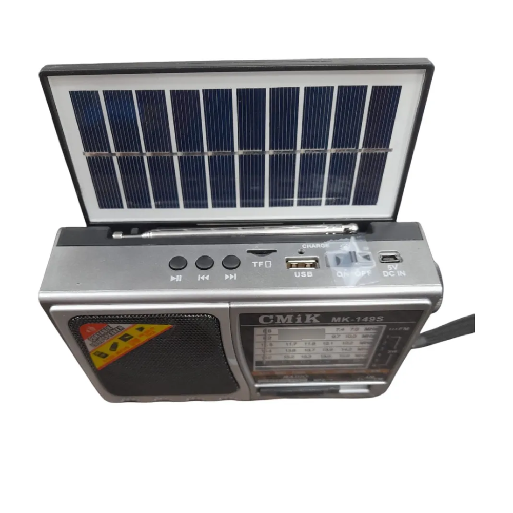Radio Portatil Solar Linterna 8 Bandas Hifi Sd Usb Bluetooth