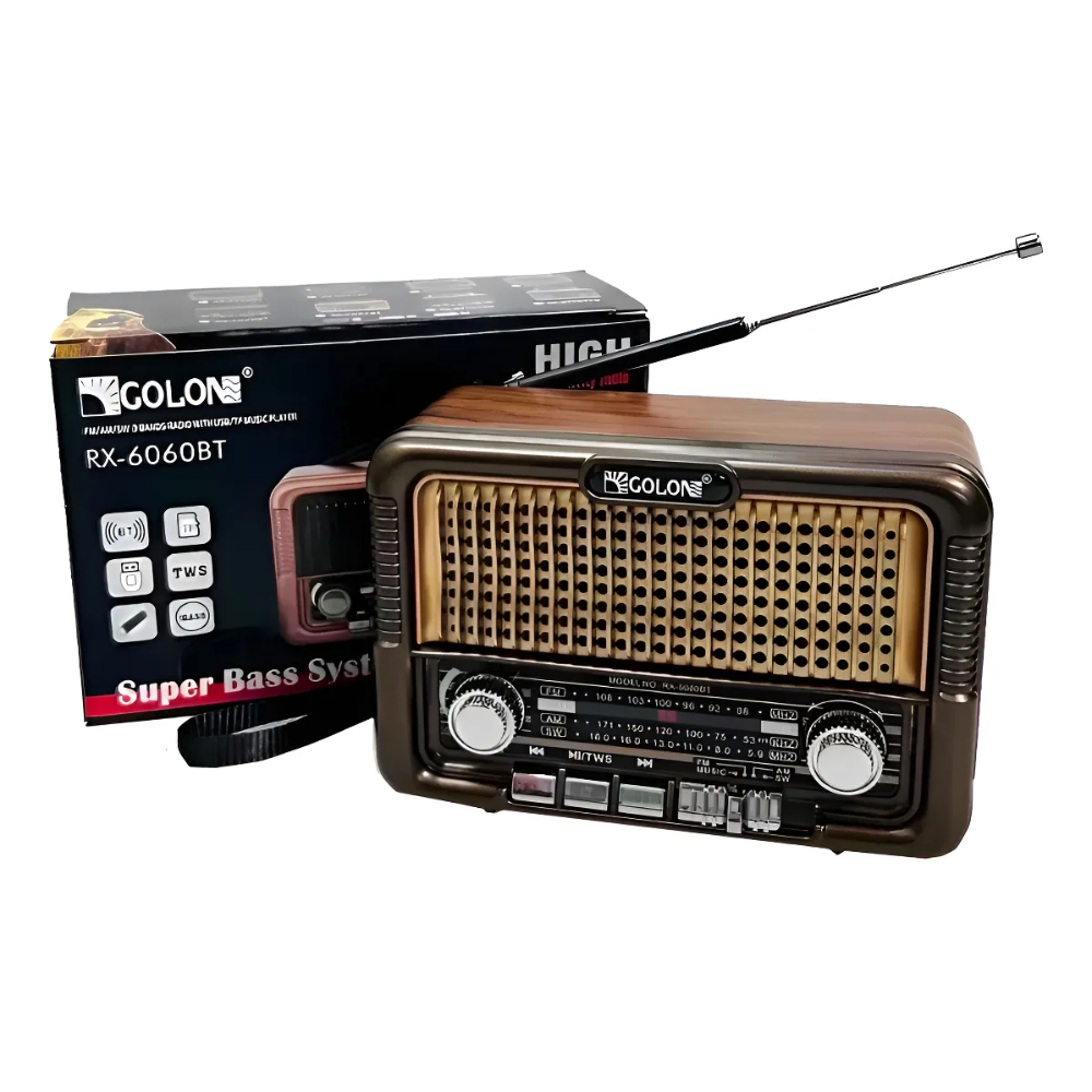 Radio Solar Vintage Am Fm Sw Bluetooth Usb Sd 3 Bandas