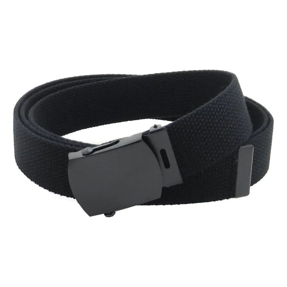 Cinturon Tactico Militar Correa Abs Hebilla Metal 120cm Negro Unica