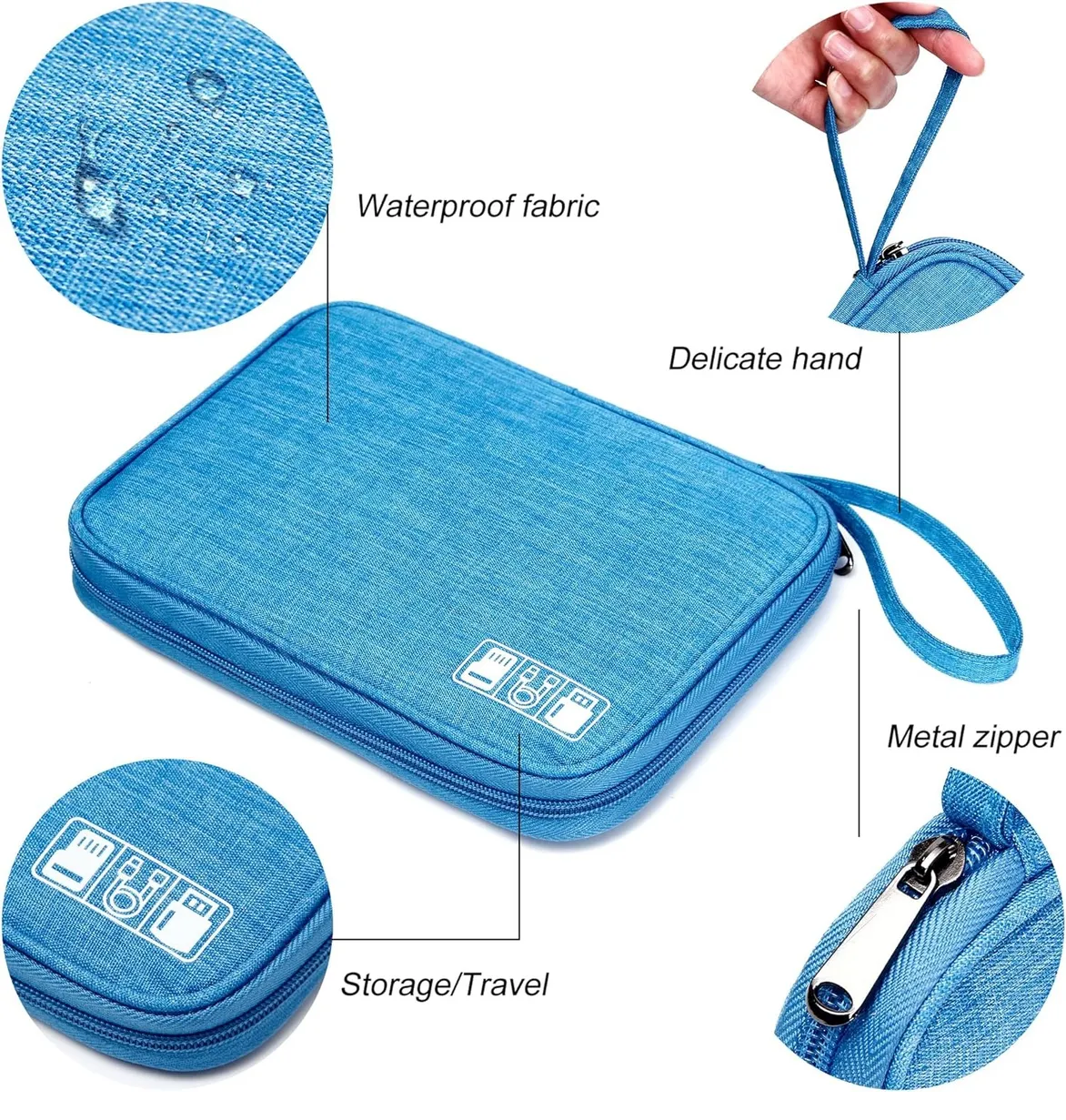 Organizador Cables Viaje Bolso Organizador Viaje 25x19x2cm
