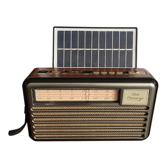 Radio Retro Am Fm Con Linterna Vintage Bluetooth Usb Solar