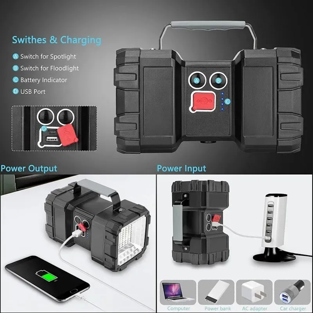 Linterna Recargable Brillante Portatil Camping Linterna Xl