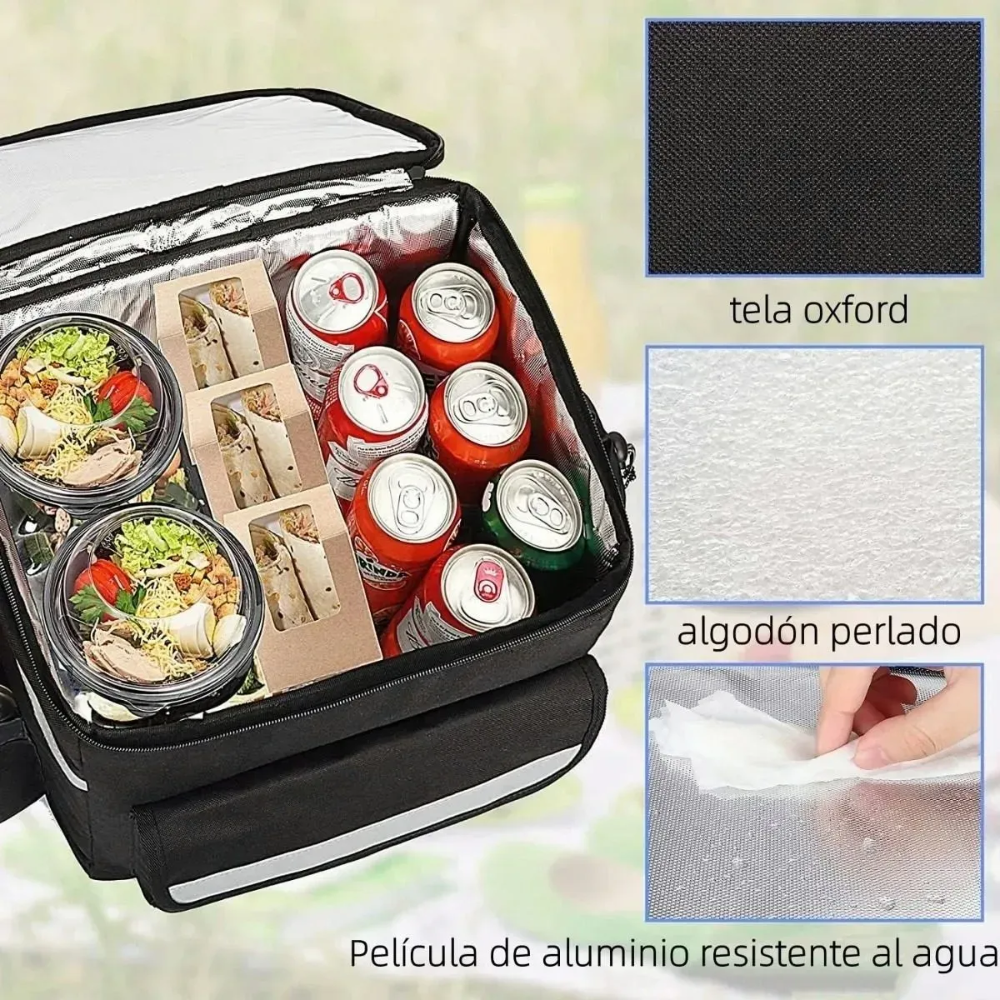 Mochila Termica camping Bolso Repartidor Reflectivo Bolso Delivery