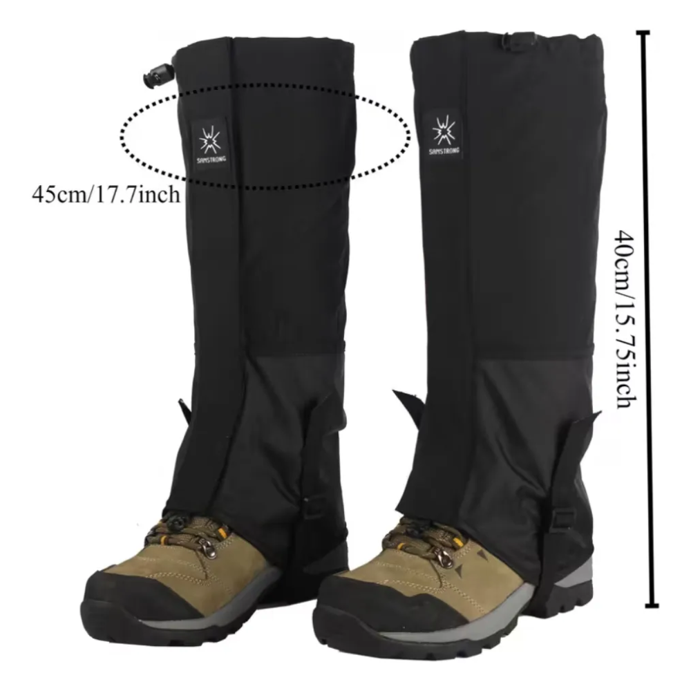 Par De Polainas Impermeables Profesionales Para La Nieve Naranja Y Negro