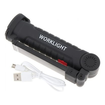 Linterna Tactica Led Cob Recargable De Luz Trabajo Plegable