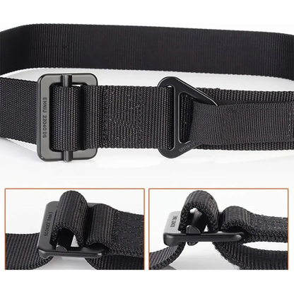Cinturon Tactico Militar Cinturon Militar Metal Ranger Negro Lisa 120x3.8cm
