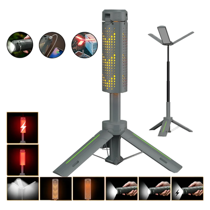 Linterna Recargable Lampara Tripode Retractil Camping 100cm
