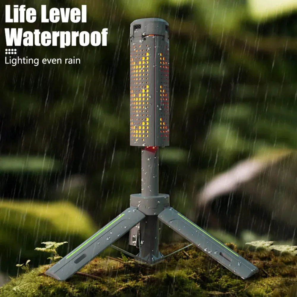 Linterna Recargable Lampara Tripode Retractil Camping 100cm