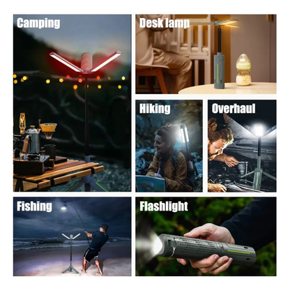 Linterna Recargable Lampara Tripode Retractil Camping 100cm