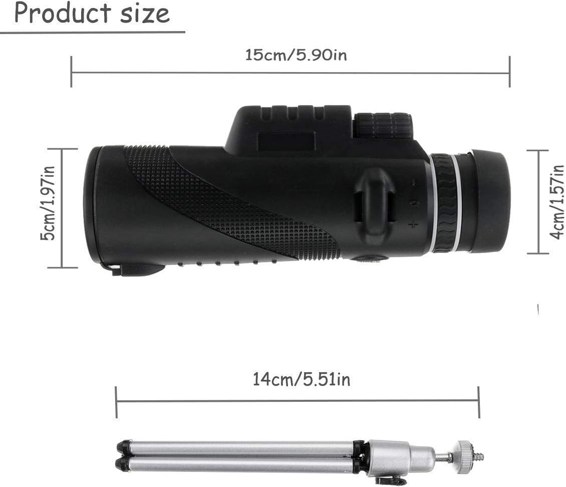 Kit Monocular + Porta Celular Monocular 40x60 Profesional